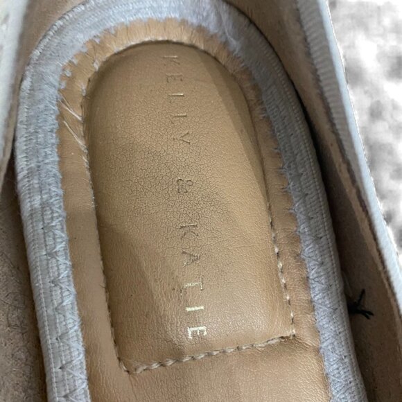 Kelly + Katie Kayla Taupe Metallic Leather Slip On Comfort Ballet Flats Size 7 - Picture 8 of 10